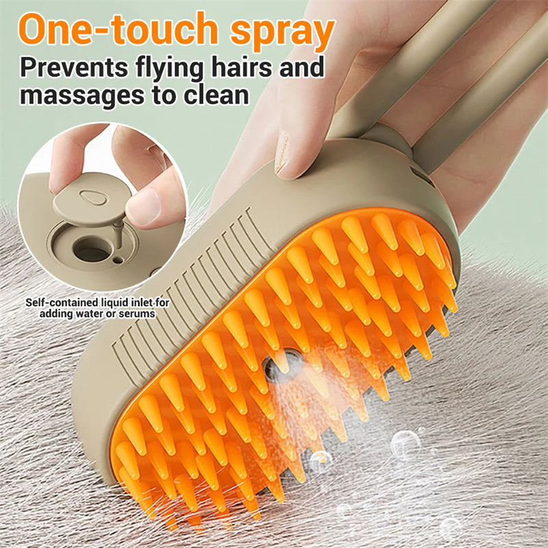 Perfect Pet 3-in-1 Electric Steam Grooming & De-Shedding Brush